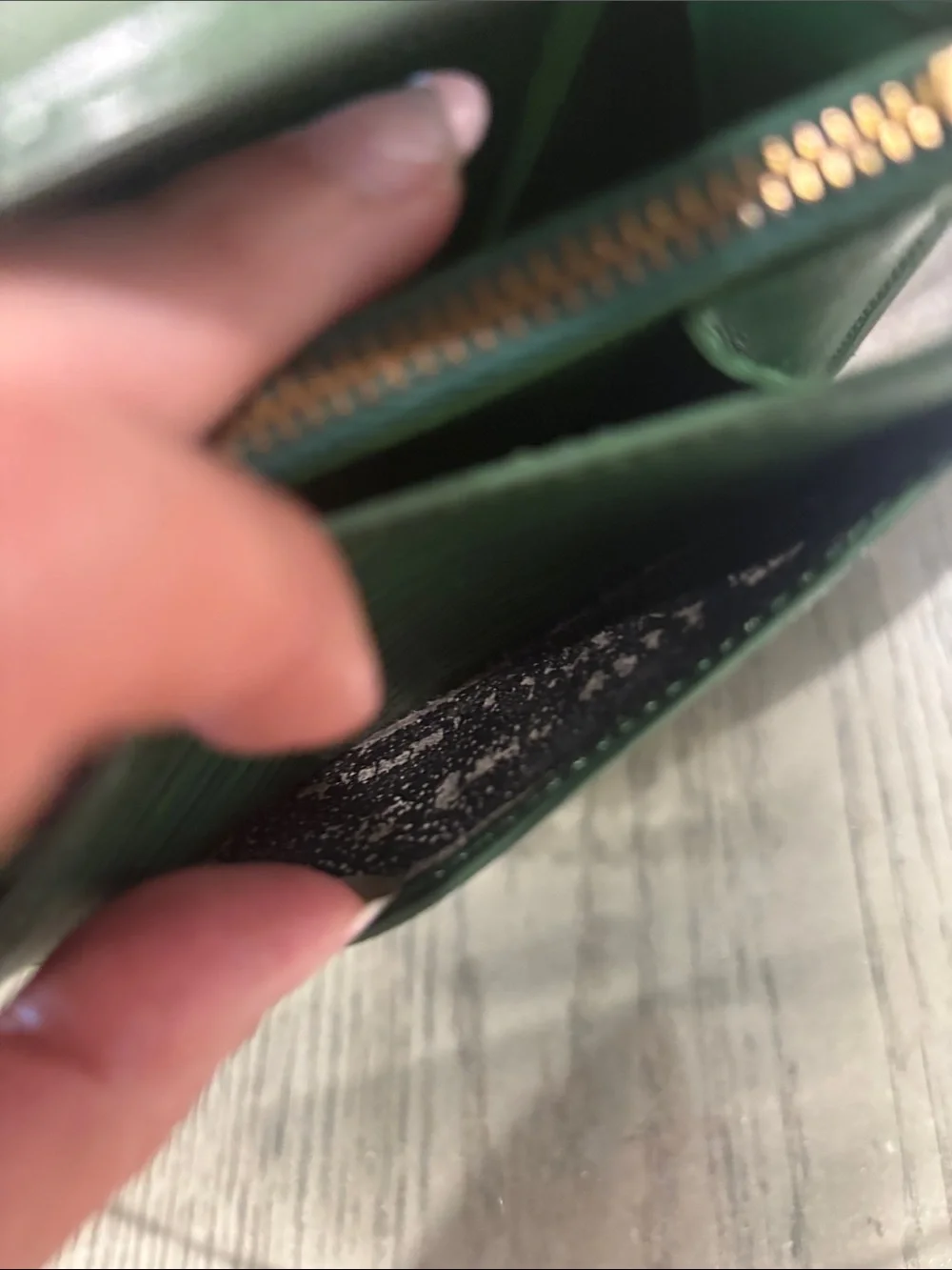 Louis Vuitton Dark Green Epi Leather Long Wallet-Sarah style